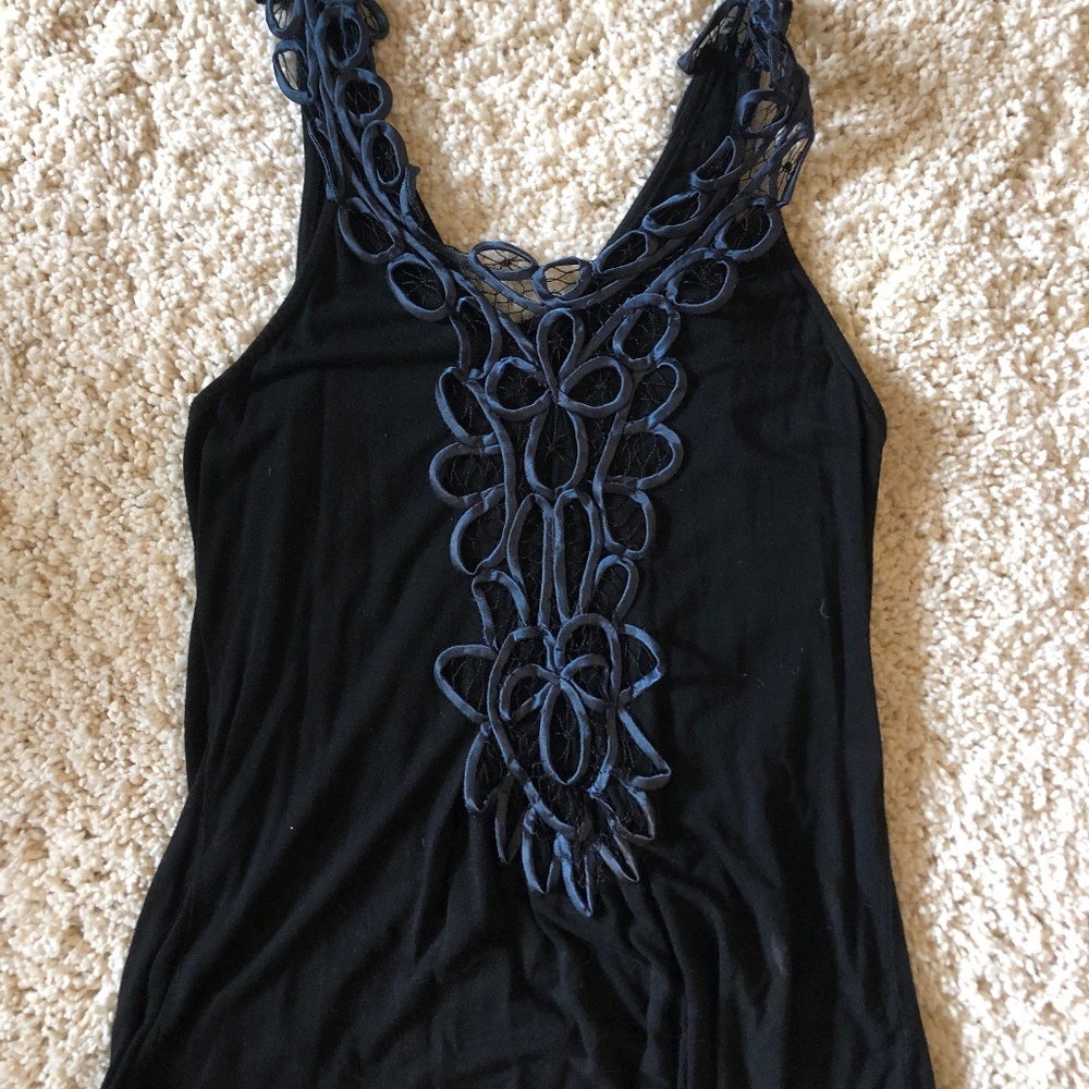 Black Tank Top with detailed design